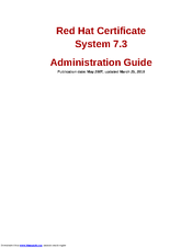 Red Hat CERTIFICATE SYSTEM 7.3 - ADMINISTRATION Administration Manual