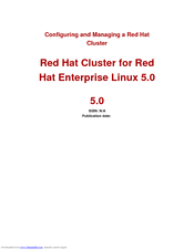Red Hat CLUSTER FOR ENTERPRISE LINUX 5.0 Configuration Manual