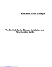 Red Hat CLUSTER MANAGER - INSTALLATION AND Administration Manual