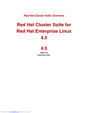 Red Hat CLUSTER SUITE FOR ENTERPRISE LINUX 4.5 Overview