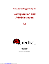 Red Hat DEVICE-MAPPER MULTIPATH 4.6 Configuration And Administration Manual