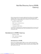 Red Hat DIRECTORY SERVER 2.0 - GATEWAY Introduction Manual
