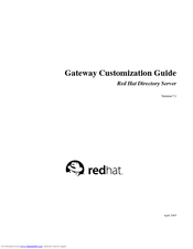 Red Hat DIRECTORY SERVER 7.1 - GATEWAY CUSTOMIZATION Manual