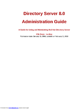 Red Hat DIRECTORY SERVER 8.0 Administration Manual