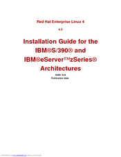 Red Hat ENTERPRISE LINUX 3 -  FOR IBM S-390 AND IBM ESERVER ZSERIES Installation Manual