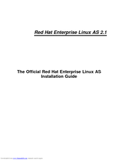 Red Hat ENTERPRISE LINUX AS 2.1 - Installation Manual