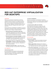 Red Hat ENTERPRISE VIRTUALIZATION Datasheet