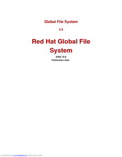 Red Hat GLOBAL FILE SYSTEM 4.5 Manual