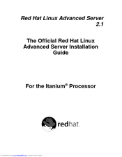 Red Hat LINUX ADVANCED SERVER 2.1 - Manual