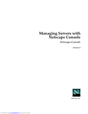 Netscape NETSCAPE CONSOLE 6.0 - MANAGING SERVERS Manual