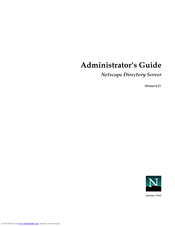Netscape NETSCAPE DIRECTORY SERVER 6.01 - ADMINISTRATOR Administrator's Manual