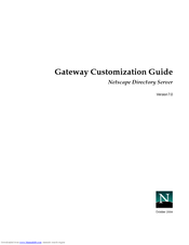 Netscape NETSCAPE DIRECTORY SERVER 7.0 - GATEWAY CUSTOMIZATION Manual