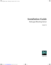Netscape NETSCAPE DIRECTORY SERVER 7.0 Installation Manual