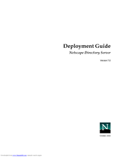 Netscape NETSCAPE DIRECTORY SERVER 7.0 - DEPLOYMENT Deployment Manual