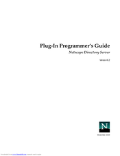 Netscape NETSCAPE DIRECTORY SERVER 6.2 - PLUG-IN Manual