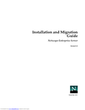 Netscape NETSCAPE ENTREPRISE SERVER 6.0 - INSTALLATION AND MIGRATION GUIDE Installation And Migration Manual