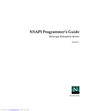 Netscape NETSCAPE ENTERPRISE SERVER 6.1 - NSAPI PROGRAMMER GUIDE Manual