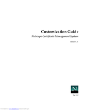 Netscape NETSCAPE MANAGEMENT SYSTEM 6.01 - CUSTOMIZATION Manual