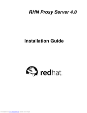 Red Hat NETWORK PROXY SERVER 4.0 Installation Manual