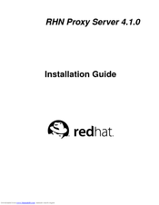 Red Hat NETWORK PROXY SERVER 4.1.0 Installation Manual