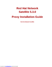 Red Hat NETWORK PROXY 5.3.0 - Installation Manual