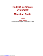 Red Hat SYSTEM 8.0 - MIGRATION GUIDE 7.X TO 8.0 Manual