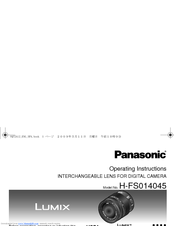 Panasonic Lumix H-FS014045 Operating Instructions Manual