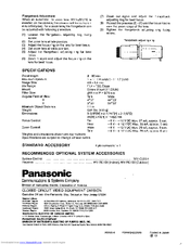 Panasonic Wv-Lz81/10 Instruction Manual
