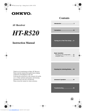 Onkyo S770 - HT Home Theater System Instruction Manual