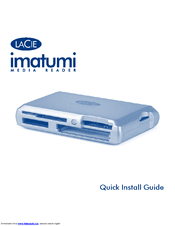 Lacie 108618 - Imatumi Media Reader Card Quick Install Manual