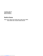 Bosch HBN5460UC Installation Manual