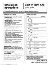 GE JEM31WF - Spacemaker II Microwave Oven Installation Instructions