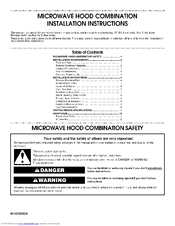 Maytag MMV4205DW0 Installation Instructions Manual