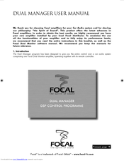 FOCAL FOCAL DUAL MANAGER Manual