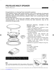 FOCAL Polyglass 100 V Slim Manual