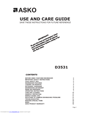 ASKO D3531XL Use And Care Manual