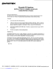 DYNATEK DFS1-10 User Instructions