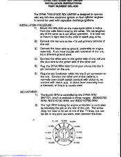 Dynatek DRL400-OLDSTYLE Installation Instructions