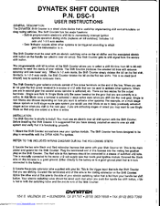 Dynatek DSC-1 User Instructions