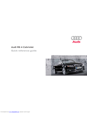 AUDI RS 4 CABRIOLET Quick Reference Manual