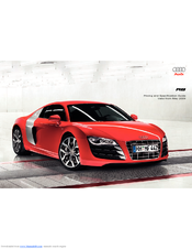 AUDI R8 - QUICK EFEENCE GUIDE Pricing And Specification Manual