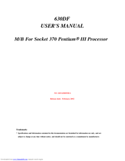 JETWAY 630DF User Manual