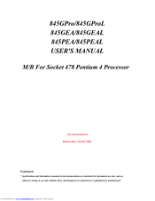 JETWAY 845GEA1A User Manual