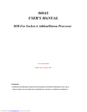 JETWAY 868AS User Manual