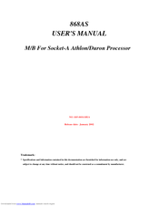 JETWAY 868ASR1A User Manual