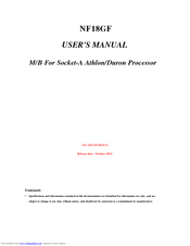 JETWAY NF18GFR3A User Manual