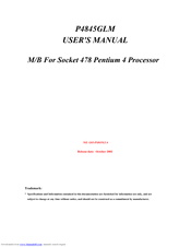 JETWAY P4845GLM1A User Manual