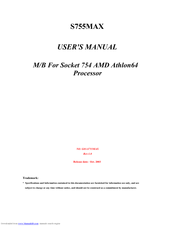 JETWAY S755MAX User Manual