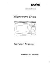 Sanyo EM-Z2100GS - 8 Cubic Foot Microwave Service Manual