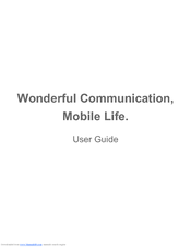 Huawei U7520 User Manual